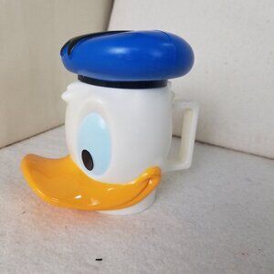 Donald Duck Mug Cup blue Hat‎ "Lid" - Walt Disney Pure Fruit Juice no-straw